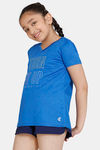 Zelocity Girls Relaxed Quick Dry Top - Lapis Blue — thumbnail 2
